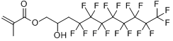 3-全氟辛基-2-甲基丙烯酸羟丙酯分子式结构图