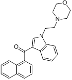 [1-[2-(4-吗啉基)乙基]-1H-吲哚-3-基]-1-萘基甲酮分子式结构图