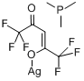 Trimethylphosphine(hexafluoroacetylacetonato)silver(I)分子式结构图