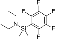 五氟苯二甲甲硅烷基乙胺分子式结构图
