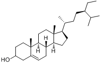 谷甾醇;β-谷固醇;麦固醇;β-食物固醇;豆甾-6-烯-3β-醇分子式结构图