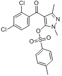 吡唑特;4-(2,4-二氯苄氧基)-1,3-二甲基-5-吡唑基甲苯磺酸盐;苄草唑;4-(2,4-二氯苯甲酰基0-1,3-二甲基-5-吡?分子式结构图