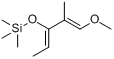 (1E,3Z)-1-甲氧基-2-甲基-3-(三甲基硅杂氧基)-1,3-戊二烯分子式结构图