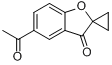 螺佐呋酮;螺佐呋酮;5-乙酰螺[苯并呋喃-2(3H),1'-环丙烷]-3-酮分子式结构图