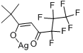 (6,6,7,7,8,8,8-七氟-2,2-二甲基-3,5-辛二酮酸)银分子式结构图