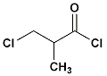 R,S-3-氯-2-甲基丙酰氯分子式结构图