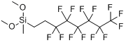 1H,1H,2H,2H-全氟辛基甲基二甲氧基硅烷分子式结构图