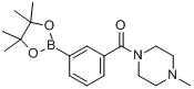 3-(4-甲基哌嗪-1-碳酰基)苯硼酸频哪酯分子式结构图