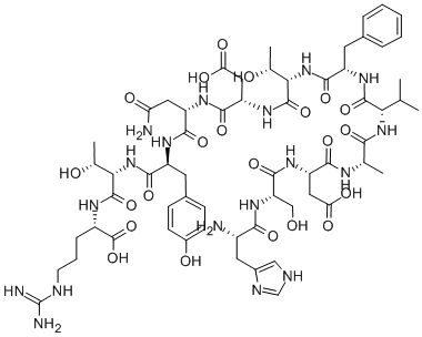 HIS-SER-ASP-ALA-VAL-PHE-THR-ASP-ASN-TYR-THR-ARG;HIS-SER-ASP-ALA-LEU-PHE-THR-ASP-THR-TYR-THR-ARG-LEU-分子式结构图