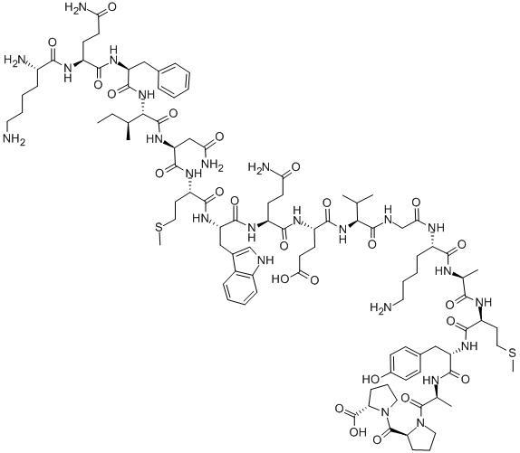 HIV (GP120) FRAGMENT (421-438)分子式结构图