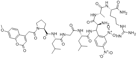 MCA-PRO-LEU-GLY-LEU-DAP(DNP)-ALA-ARG-NH2;MCA-PRO-LEU-GLY-LEU-DAP-ALA-ARG-NH2: MCA-PLGL-DAP-AR-NH2分子式结构图