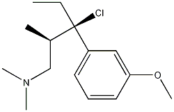 (2R,3R)-3-氯-3-(3-甲氧基苯基)-N,N,2-三甲基戊胺;(2R,3R)-3-氯-3-(3-甲氧基苯基)-N,N,2-三甲基戊胺分子式结构图