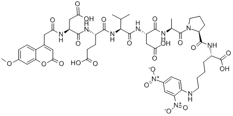 MCA-ASP-GLU-VAL-ASP-ALA-PRO-LYS: DNP[MCA-DEVDAP-K: DNP];MCA-ASP-GLU-VAL-ASP-ALA-PRO-LYS: DNP[MCA-DEV分子式结构图