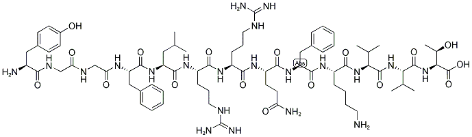 Α因子;Α因子;TYR-GLY-GLY-PHE-LEU-ARG-ARG-GLN-PHE-LYS-VAL-VAL-THR: YGGFLRRQFKVVT分子式结构图