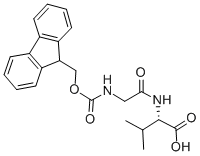 FMOC-GLY-VAL-OH;FMOC-甘氨酸-缬氨酸分子式结构图