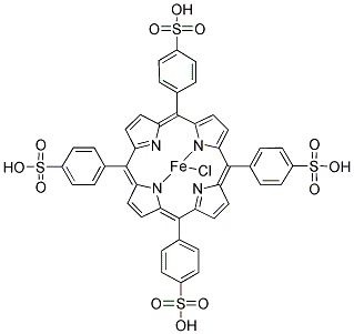 MESO-四(4-磺酰苯基)卟吩氯化铁;MESO-四(4-磺酰苯基)卟吩氯化铁分子式结构图