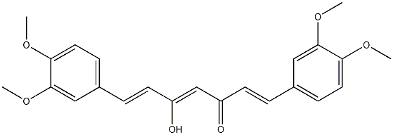 (1E,4E,6E)-1,7-双(3,4-二甲氧基苯基)-5-羟基-1,4,6-庚三烯-3-酮;(1E,4E,6E)-1,7-双(3,4-二甲氧基苯基)-5-?分子式结构图