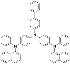 4,4'-双[N-(1-萘基)-N-苯氨基]-4''-苯基三苯胺;4,4'-双[N-(1-萘基)-N-苯氨基]-4''-苯基三苯胺分子式结构图