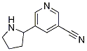 5-(2-吡咯烷基)吡啶-3-甲腈;5-(2-吡咯烷基)吡啶-3-甲腈分子式结构图