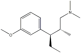 (2R,3R)-3-(3-甲氧基苯基)-N,N,2-三甲基戊胺;他喷他多中间体英文名称:(betaR,gaMMaR)-gaMMa-Ethyl-3-Methox分子式结构图