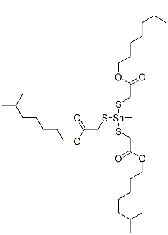 2,2',2''-[(甲基锡烷基)三硫代]三乙酸三异辛酯;2,2',2''-[(甲基锡烷基)三硫代]三乙酸三异辛酯分子式结构图