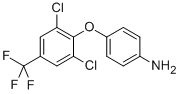 4-[2,6-二氯-4-(三氟甲基)苯氧基]苯胺;4-[2,6-二氯-4-(三氟甲基)苯氧基]苯胺分子式结构图