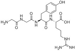 GLY-GLY-TYR-ARG;甘氨酰甘氨酰酪氨酰-精氨酸分子式结构图