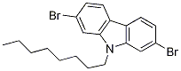 2,7-二溴-9-辛基咔唑;2,7-二溴-9-辛基咔唑分子式结构图