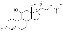 醋酸氢化可的松分子式结构图