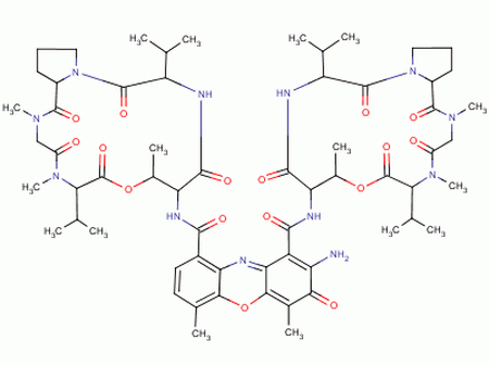 放线菌素D分子式结构图