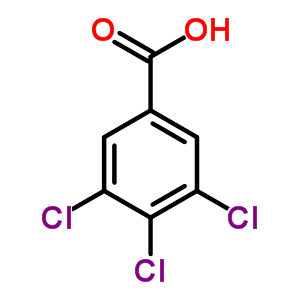 3,4,5-三氯苯甲酸分子式结构图