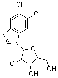 5,6-二氯苯并咪唑1-β-D-次黄嘌呤分子式结构图