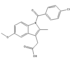 吲哚美辛分子式结构图