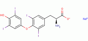 左甲状腺素钠分子式结构图