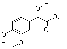 4-羟基-3-甲氧基-DL-扁桃酸分子式结构图