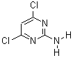 2-氨基-4,6-二氯嘧啶分子式结构图