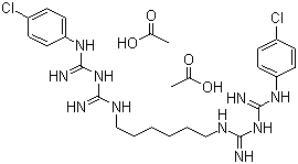 醋酸洗必太分子式结构图