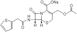 头孢噻吩钠分子式结构图