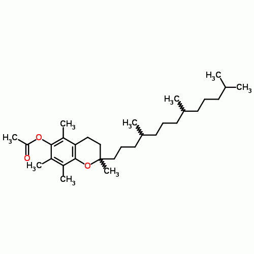 D-alpha-生育酚醋酸酯分子式结构图