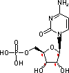 胞啶 5'-磷酸盐游离酸分子式结构图