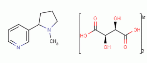 L-酒石酸烟碱盐分子式结构图