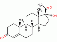 17α-羟基黄体酮分子式结构图