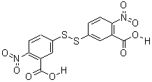 5,5'-二巯基(2-硝基苯甲酸)分子式结构图