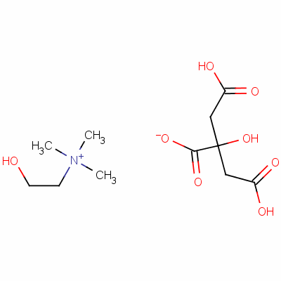 柠檬酸二氢胆碱分子式结构图