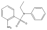 2-氨基-N-乙基-N-苯基苯磺酰胺分子式结构图