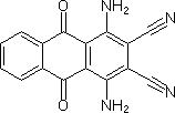 1,4-二氨基-2,3-二氰基蒽醌分子式结构图