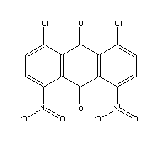 1,8-二羟基-4,5-二硝基蒽醌分子式结构图