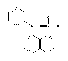 N-苯基-1-萘胺-8-磺酸分子式结构图