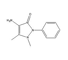 4-氨基安替比林分子式结构图