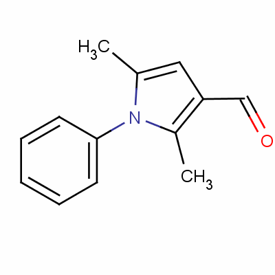 2,5-二甲基-1-苯基吡咯-3-羰醛分子式结构图